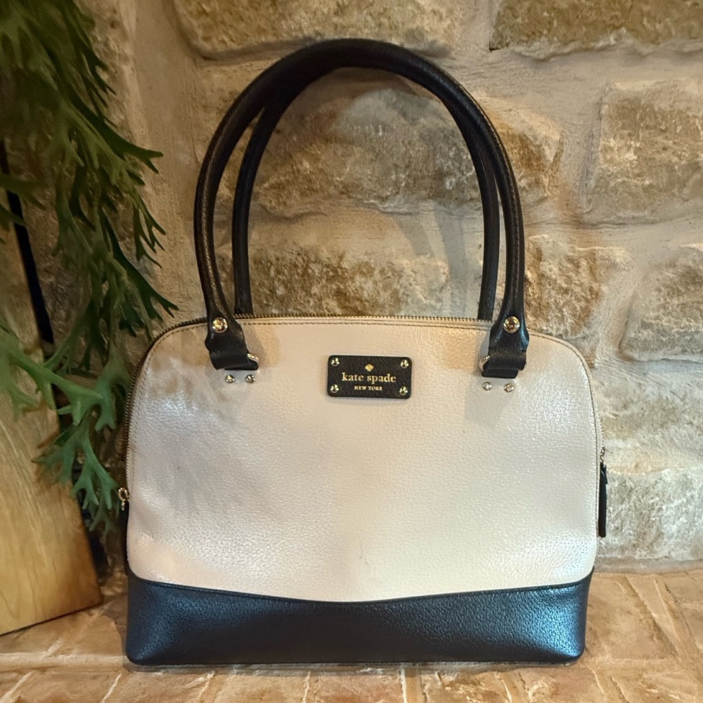 Kate Spade Black and Cream Satchel